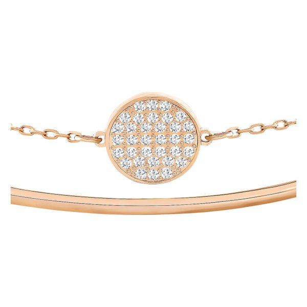 Swarovski Rozé dupla karkötő swarovski pávé körrel 5274892
