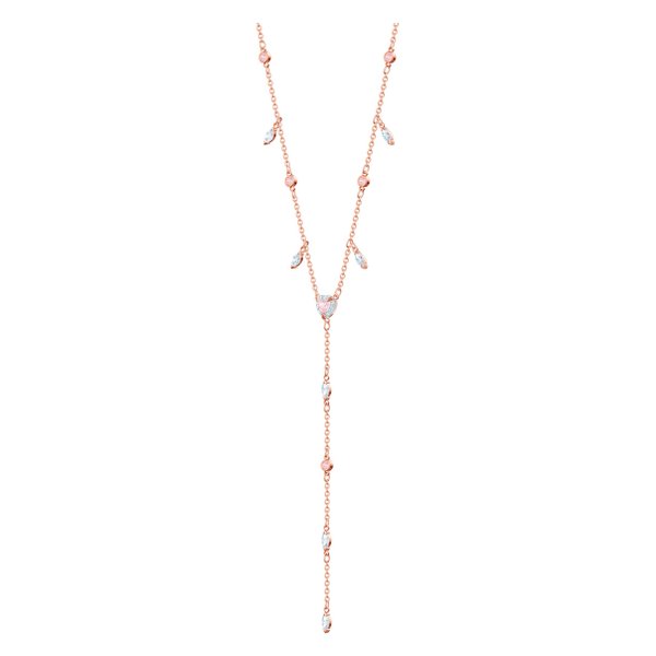 Swarovski Rozé Y nyaklánc rózsaszín swarovski szívvel 5439313