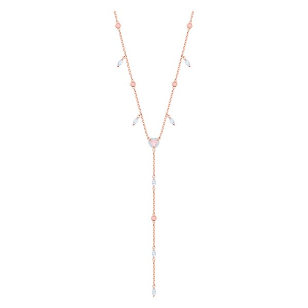 Swarovski Rozé Y nyaklánc rózsaszín swarovski szívvel 5439313