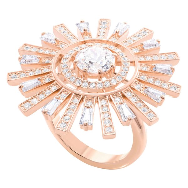 Swarovski Rozé gyűrű ragyogó swarovski napsugárral 