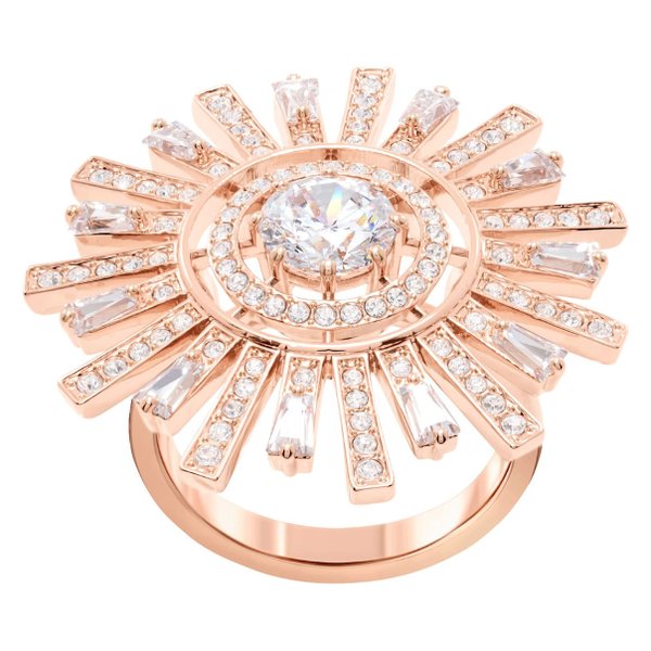 Swarovski Rozé gyűrű ragyogó swarovski napsugárral 