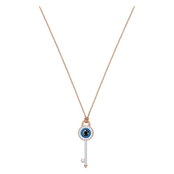 Swarovski Rozé nyaklánc swarovski Nazar szeme kulcs medállal 5437517