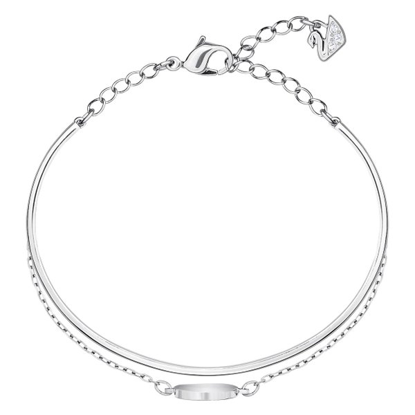 Swarovski Ezüst színű dupla karkötő swarovski pávé körrel 5389044