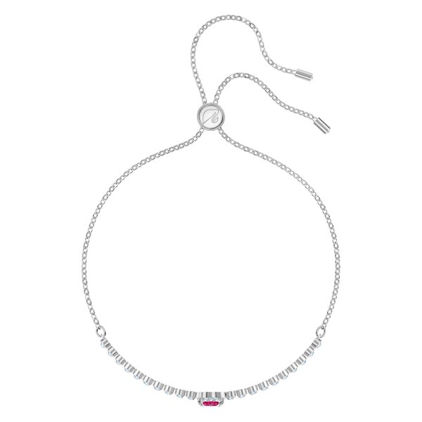 Swarovski Ezüst színű karkötő pink swarovski szívvel 5456813