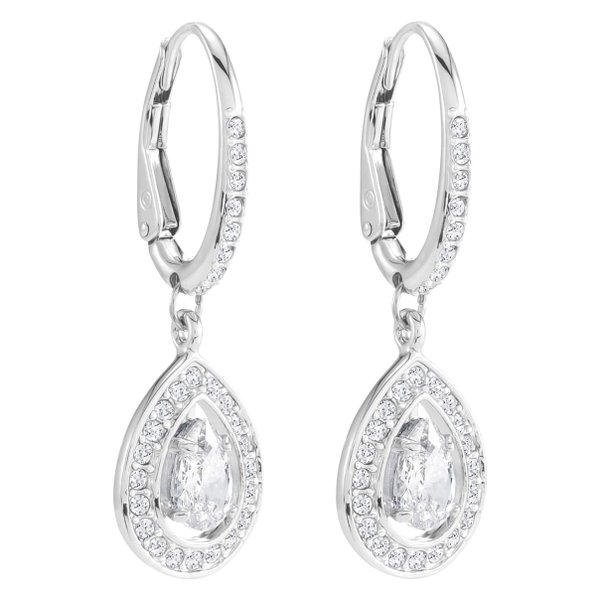 Swarovski Sparkling Dance ezüst színű függő fülbevaló swaroski kristállyal 5197458