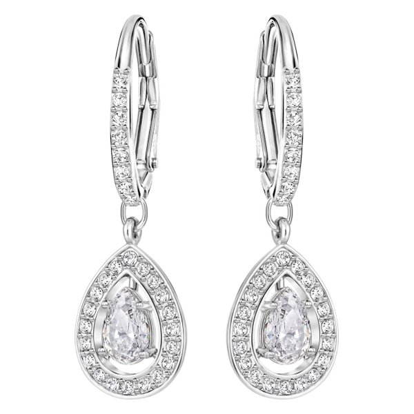 Swarovski Sparkling Dance ezüst színű függő fülbevaló swaroski kristállyal 5197458