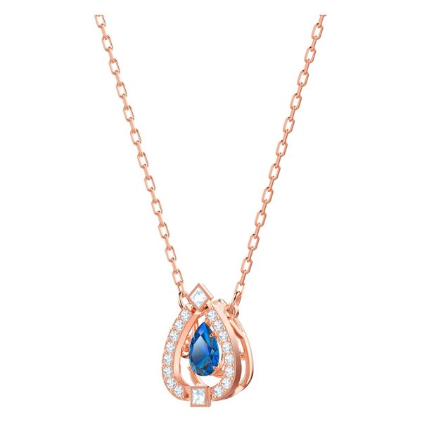 Swarovski Sparkling Dance rozé nyaklánc mozgó kék swaroski kristállyaL 5465281