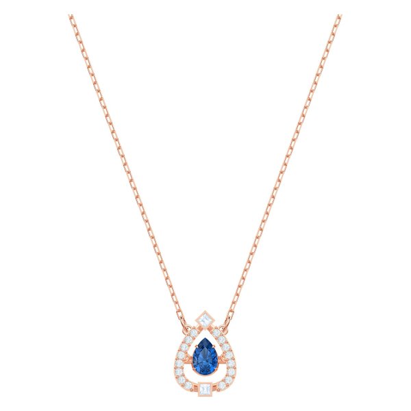 Swarovski Sparkling Dance rozé nyaklánc mozgó kék swaroski kristállyaL 5465281