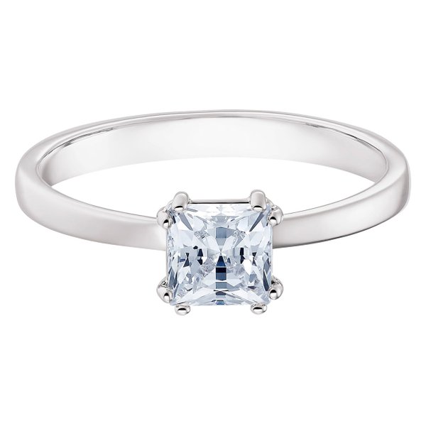Swarovski Attrackt ezüst színű gyűrű négyzetes swarovski kristállyal-1 
