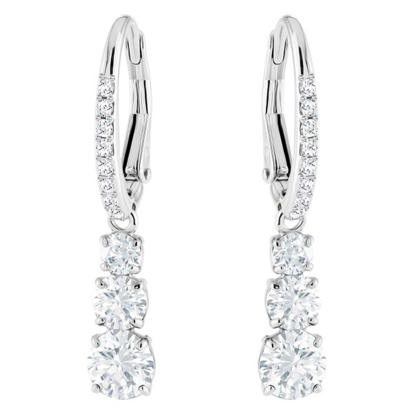 Swarovski Attract Trilogy ezüst színű függő fülbevaló swarovski kristállyal 5416155