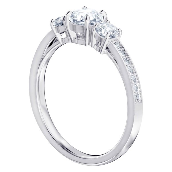 Swarovski Attract Trilogy ezüst színű gyűrű swarovski kristállyal 