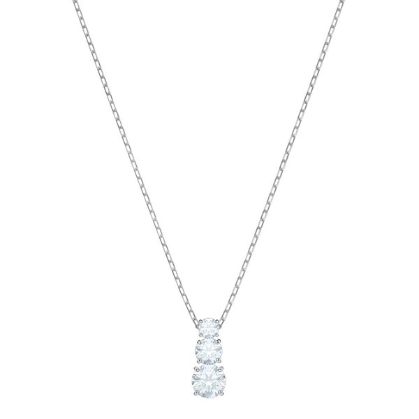 Swarovski Attract Trilogy ezüst színű nyaklánc swarovski kristállyal 5414970