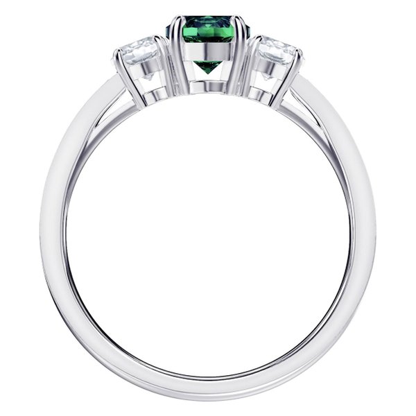 Swarovski Attract Trilogy ezüst színű gyűrű zöld swarovski kristállyal 