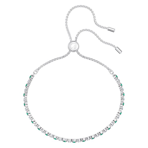 Swarovski Subtle ezüst színű karkötő zöld swarovski kristályokkal 5465355