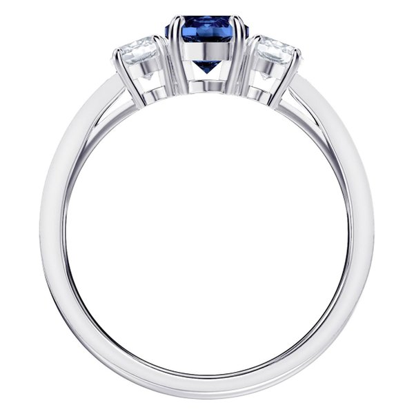 Swarovski Attract Trilogy ezüst színű gyűrű kék swarovski kristállyal 