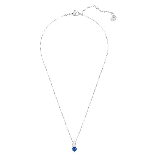 Swarovski Attract Trilogy ezüst színű nyaklánc kék swarovski kristállyal 5416156