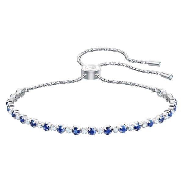 Swarovski Subtle ezüst színű karkötő kék swarovski kristályokkal 5465383