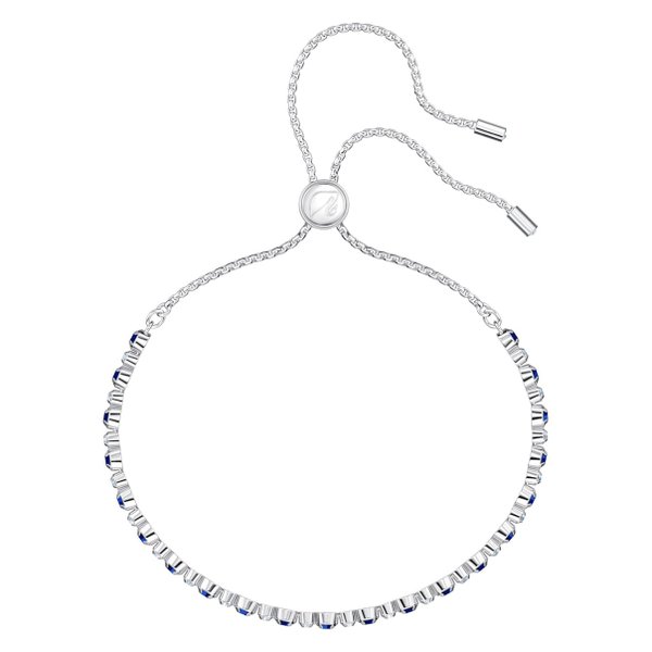 Swarovski Subtle ezüst színű karkötő kék swarovski kristályokkal 5465383
