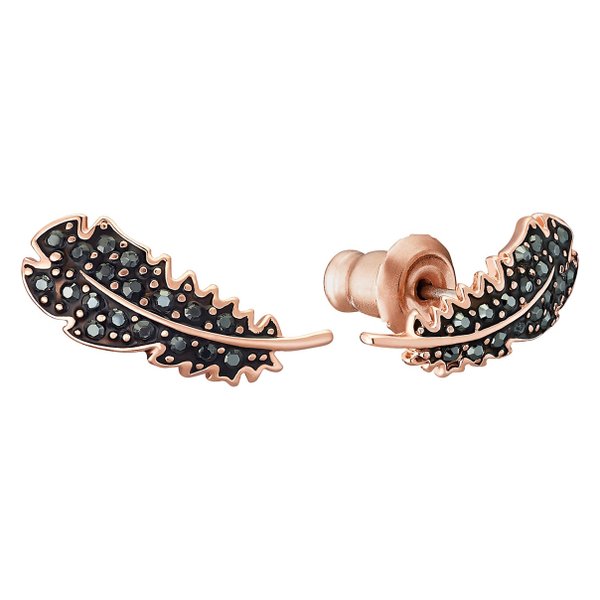 Swarovski Rozé ékszer szett fekete swarovski tollal 5506761