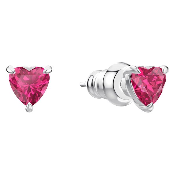 Swarovski Ezüst színű ékszer szett pink swarovski szívvel 5470602