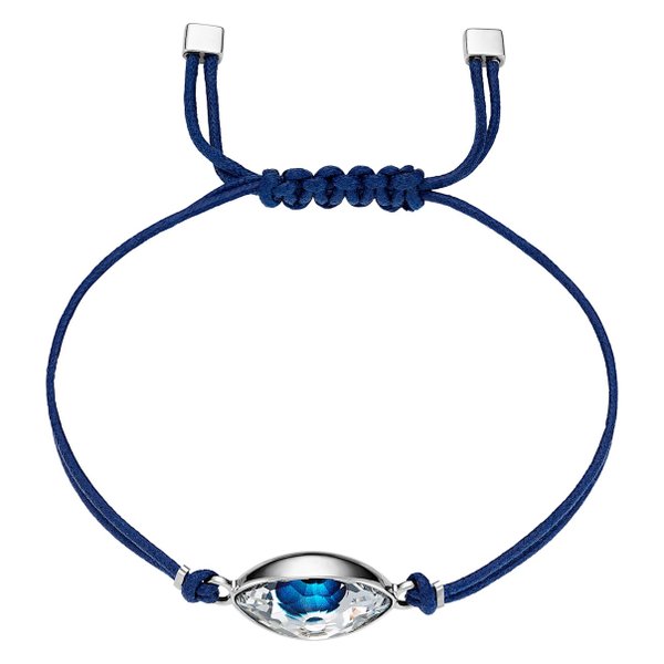 Swarovski Power kék textil karkötő swarovski védelmező szemmel 5506865
