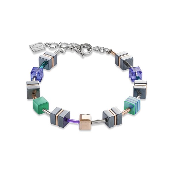 Coeur de Lion GeoCUBE lila zöld rozé karkötő 4964/30-0508