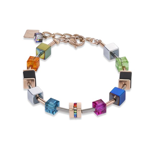 Coeur de Lion GeoCUBE rozé multikolor karkötő 4980/30-1500