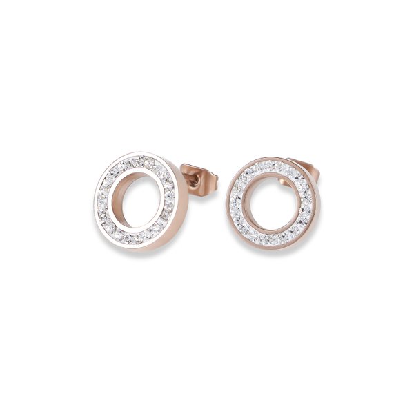 Coeur de Lion Rozé kör fülbevaló swarovski kristállyal 4973/21-1800