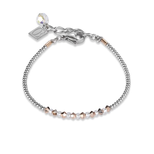 Coeur de Lion Rozé rombusz karkötő swarovski kristállyal 4973/30-1800