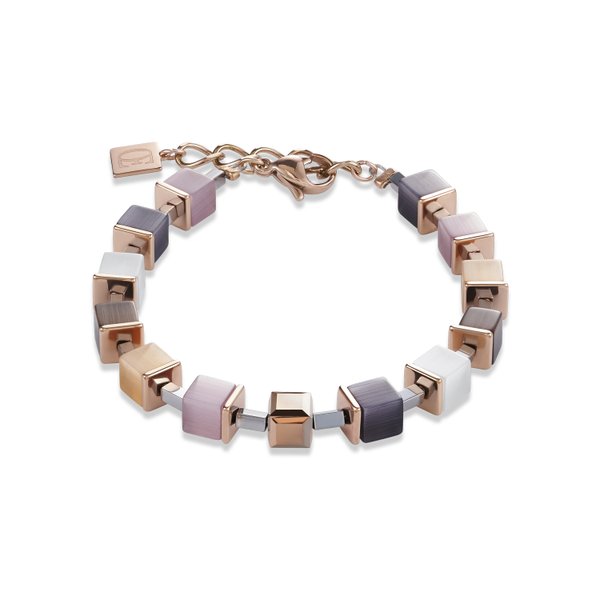 Coeur de Lion GeoCUBE rozé hematit pasztell karkötő 4947/30-1019