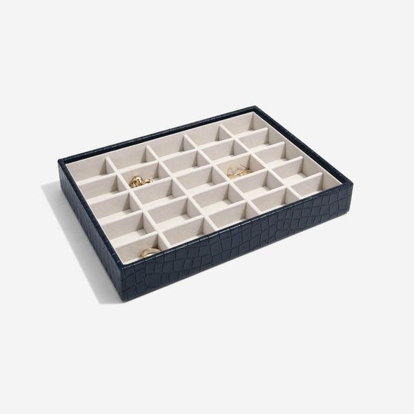 Stackers Sötétkék croc classic 25 fakkos ékszertálca 74160