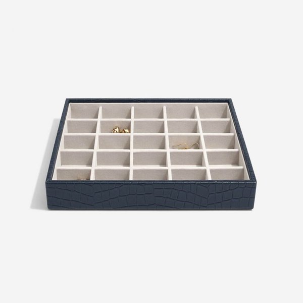 Stackers Sötétkék croc classic 25 fakkos ékszertálca 74160