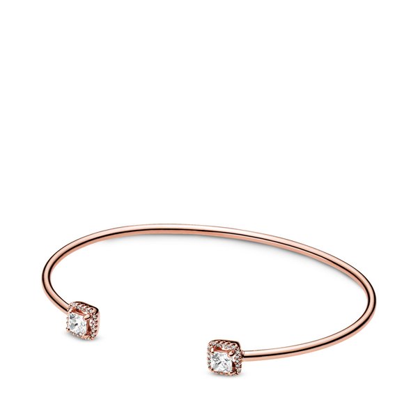 Pandora ékszer Szögletes elegancia rozé karkötő 