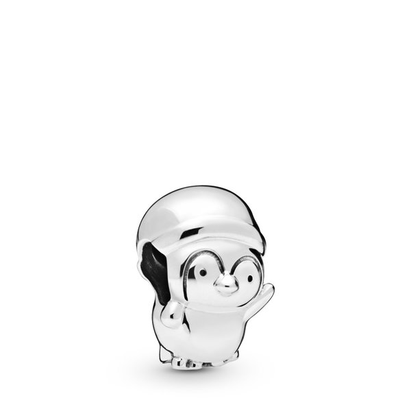 Pandora ékszer Karácsonyi pingvin ezüst charm 798477C00
