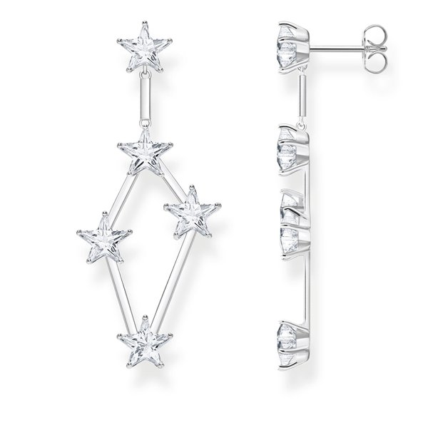 Thomas Sabo Ezüst függő fülbevaló szikrázó csillagokkal H2083-051-14