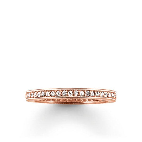 Thomas Sabo Örökkévalóság pávé rozé gyűrű cirkóniával 