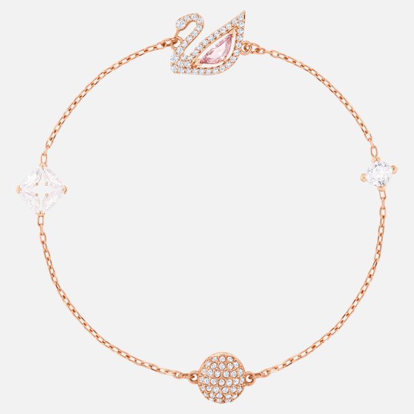 Swarovski Ikonikus hattyú rozé karkötő 