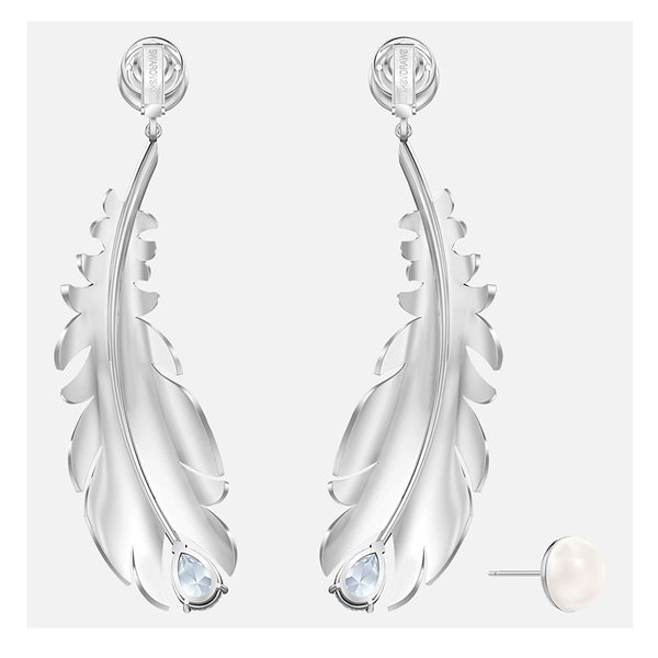 Swarovski Fehér toll függő klipsz gyönggyel 5497866