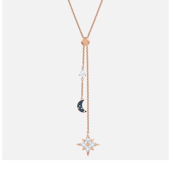 Swarovski Y rozé nyaklánc holddal és csillaggal 5494357