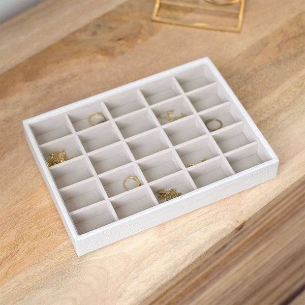 Stackers Fehér croc classic 25 fakkos ékszertálca 74337