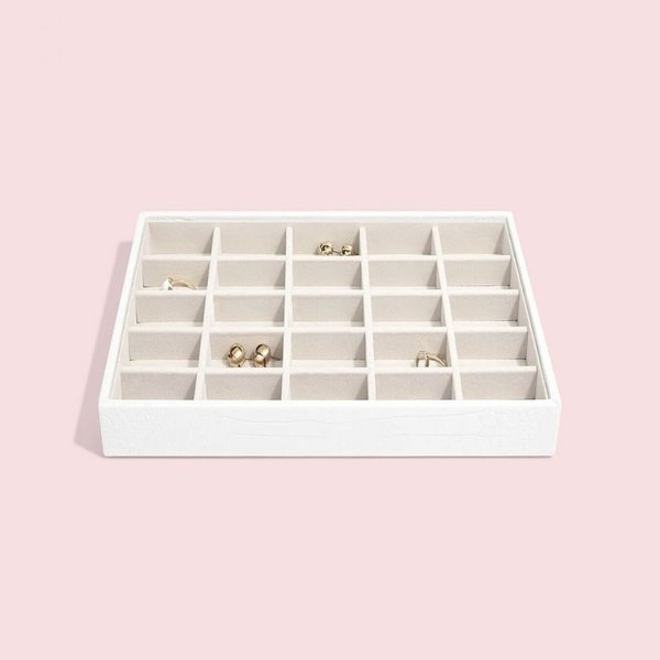 Stackers Fehér croc classic 25 fakkos ékszertálca 74337