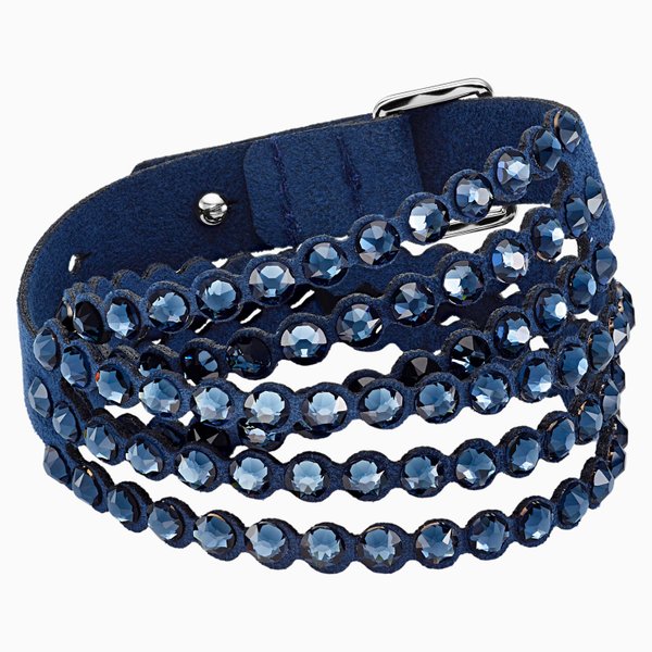 Swarovski Power kék duplasoros textil karkötő 5511697