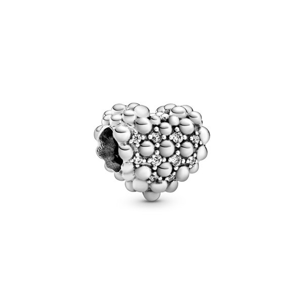 Pandora ékszer Gyöngyös csillogó szív ezüst charm 798681C01
