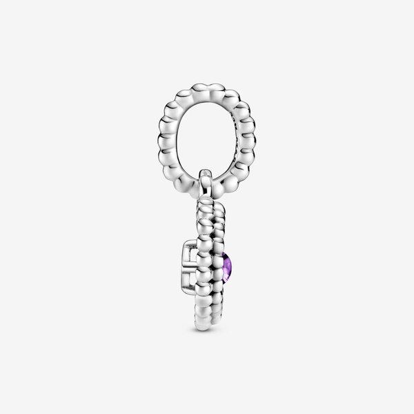 Pandora ékszer Lila gyöngyös szív függő charm 798854C03