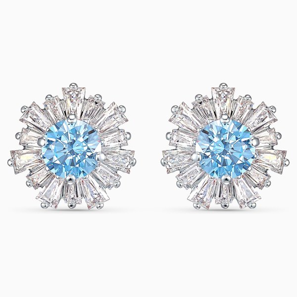 Swarovski Napfény fülbevaló kék és fehér kristályokkal 5536741