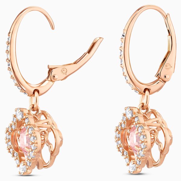 Swarovski  Pezsgő tánc rozé fülbevaló fehér és rózsaszín kristályokkal 5516477