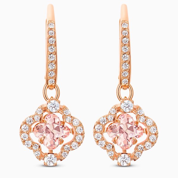 Swarovski  Pezsgő tánc rozé fülbevaló fehér és rózsaszín kristályokkal 5516477