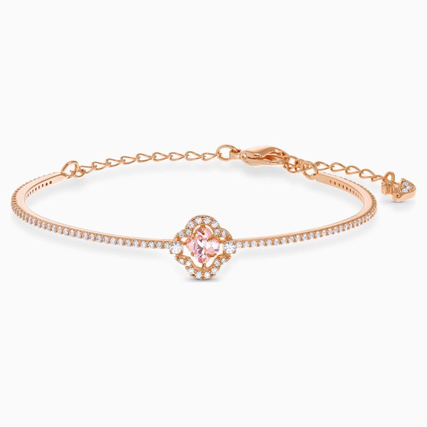 Swarovski Pezsgő tánc rozé karperec fehér és rózsaszín kristályokkal 5516476