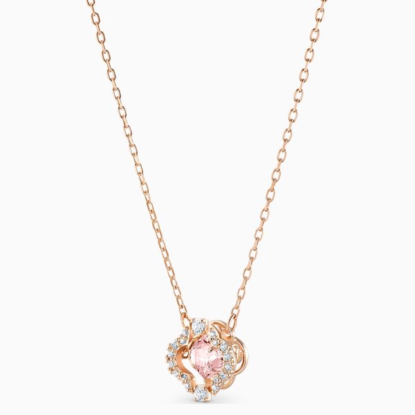 Swarovski Pezsgő tánc rozé nyaklánc fehér és rózsaszín kristályokkal 5514488