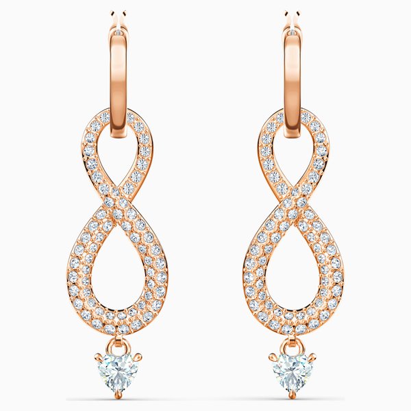 Swarovski Infinity függő rozé fülbevaló swarovski kristállyal 5512625
